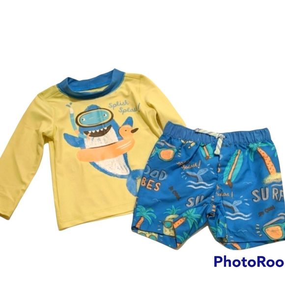 Carter's Other - Carter's Baby Boys Swimsuit set -Swim Trunks and Rashguard (SPF 50). 24 …